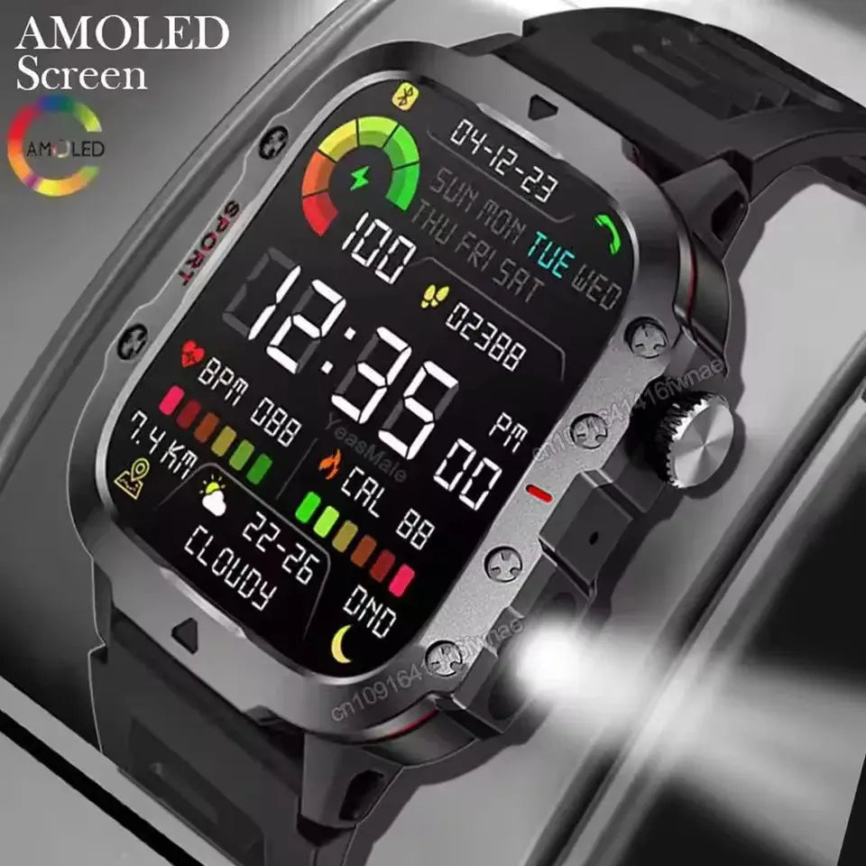 Outdoor Sports Smartwatch 2025 - HD Screen & LED Flashlight ryshop